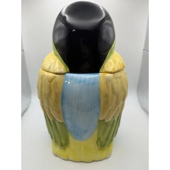 Vintage Toucan Exotic Colorful  Bird Cookie Jar - Picture 4 of 16
